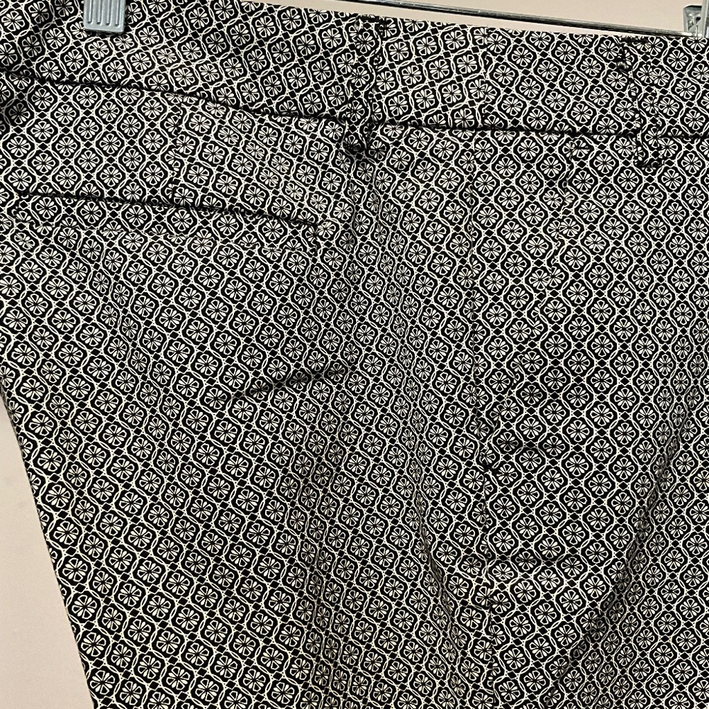 Summer mid rise comfortable  black white cotton dress casual straight pant